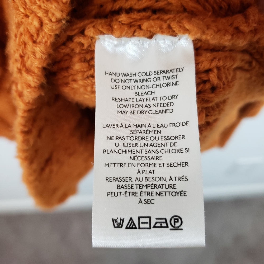 Free People Women's Montana Cable Knit Cardigan In Burnt Orange - Picture 9 of 9